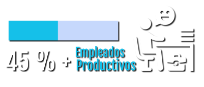 Empleados 45 % + Productivos